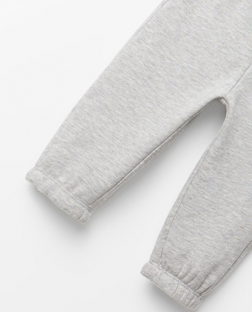 Joggers Mescladas Cinzento-claro-3