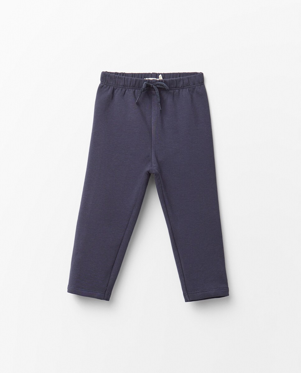 Calças Básicas Azul-marinho-5