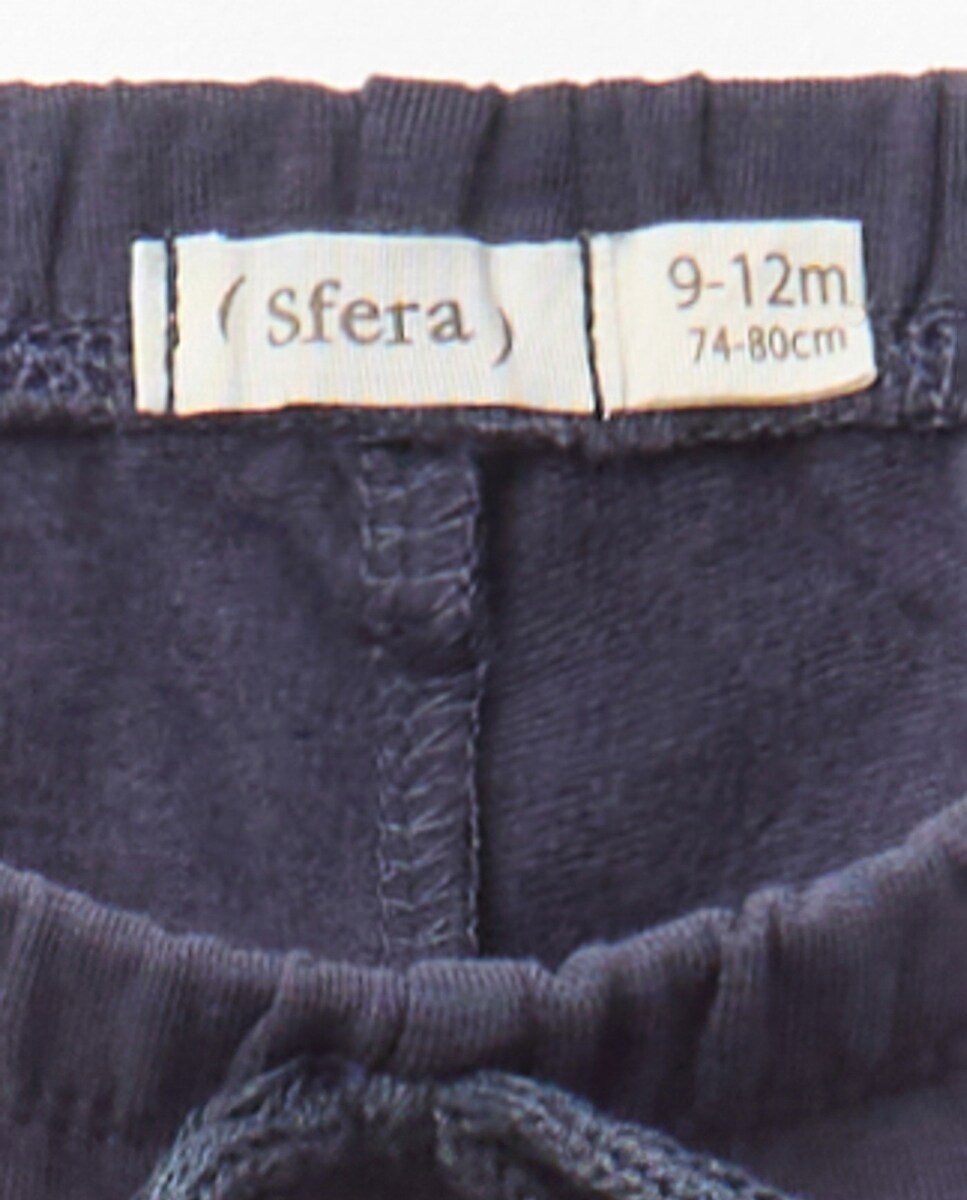 Calças Básicas Azul-marinho-8