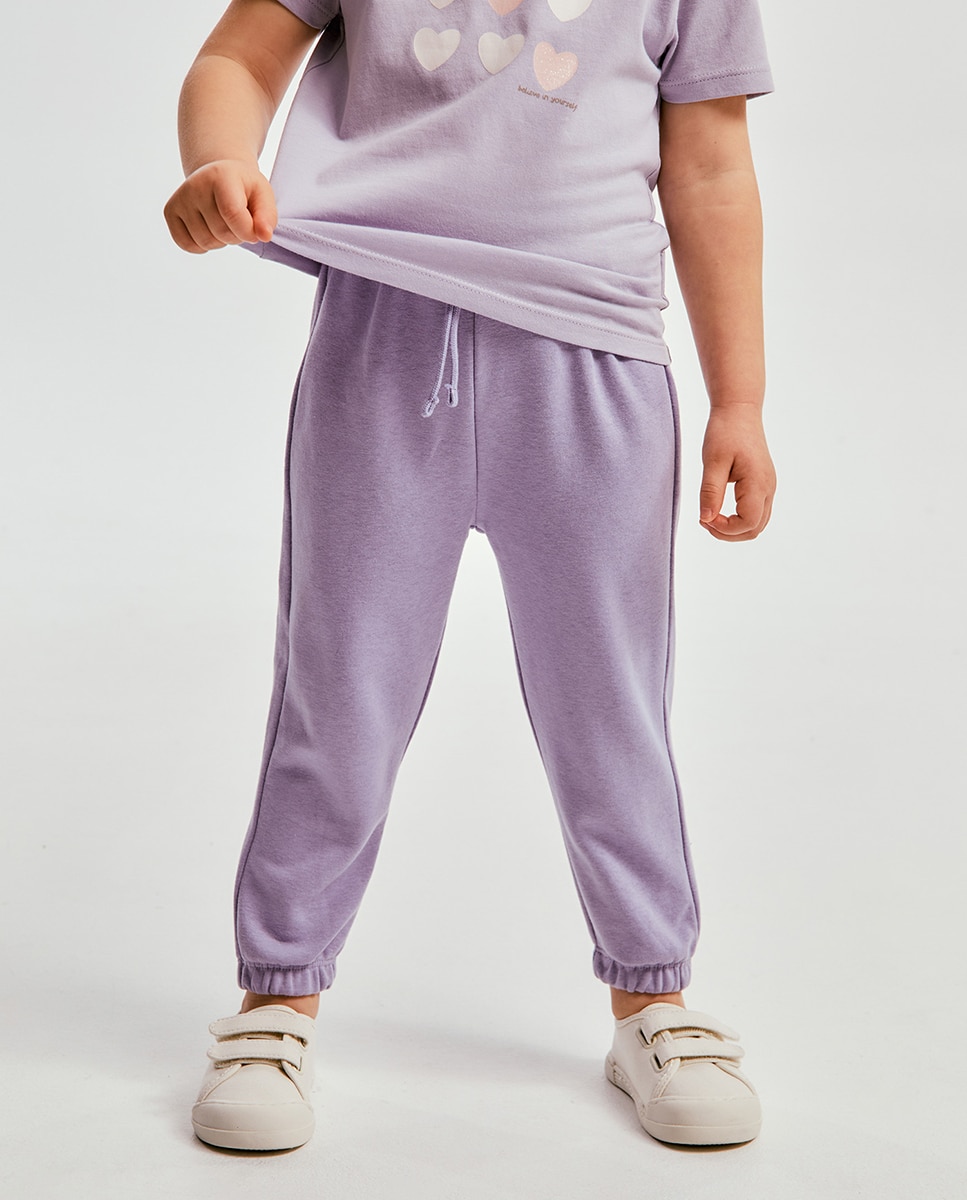 Calças Básicas Lilás-2