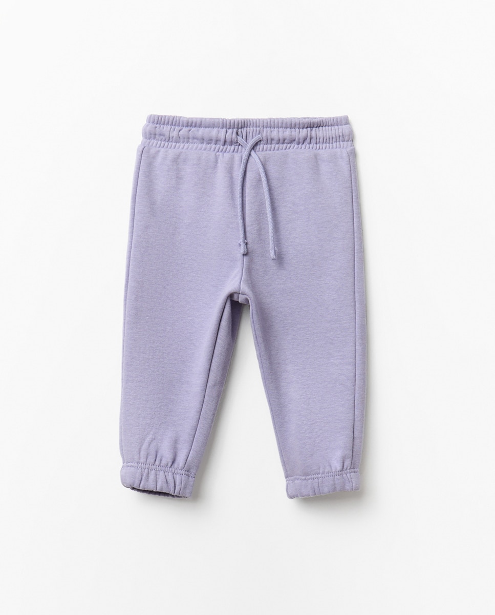 Calças Básicas Lilás-4