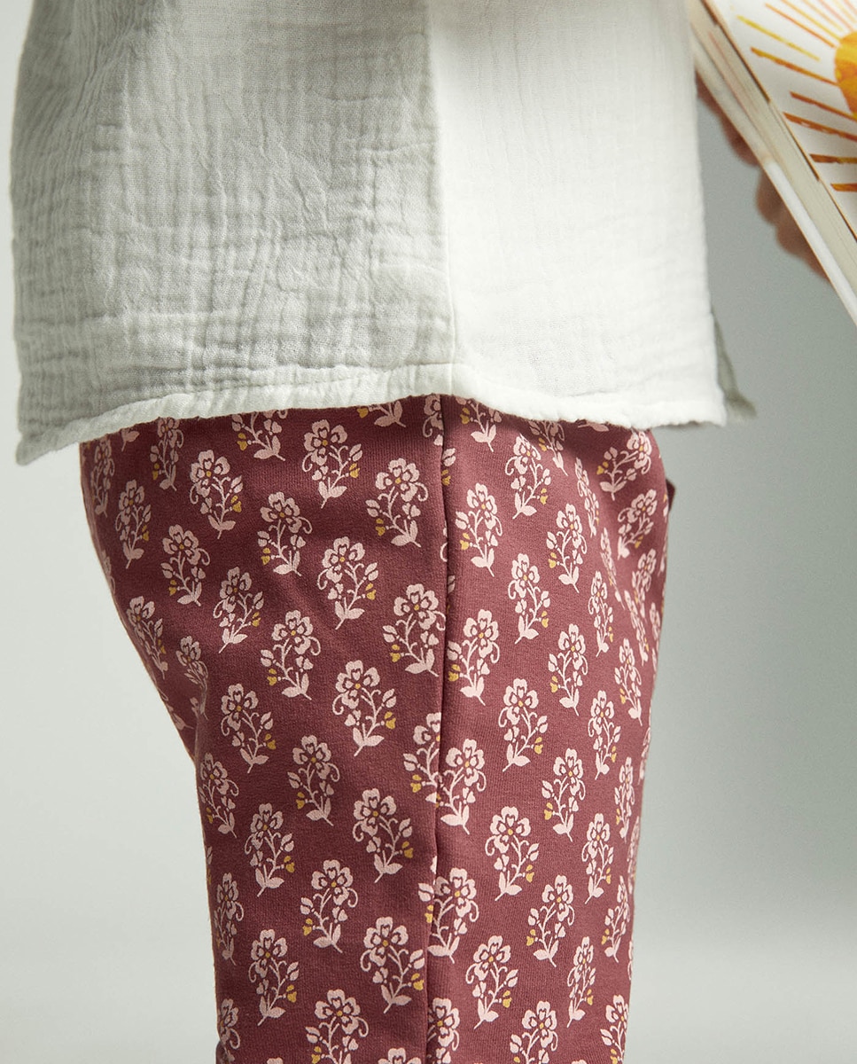 Imagen 2 de Pantalón flores - Sfera - Burdeos Burdeos