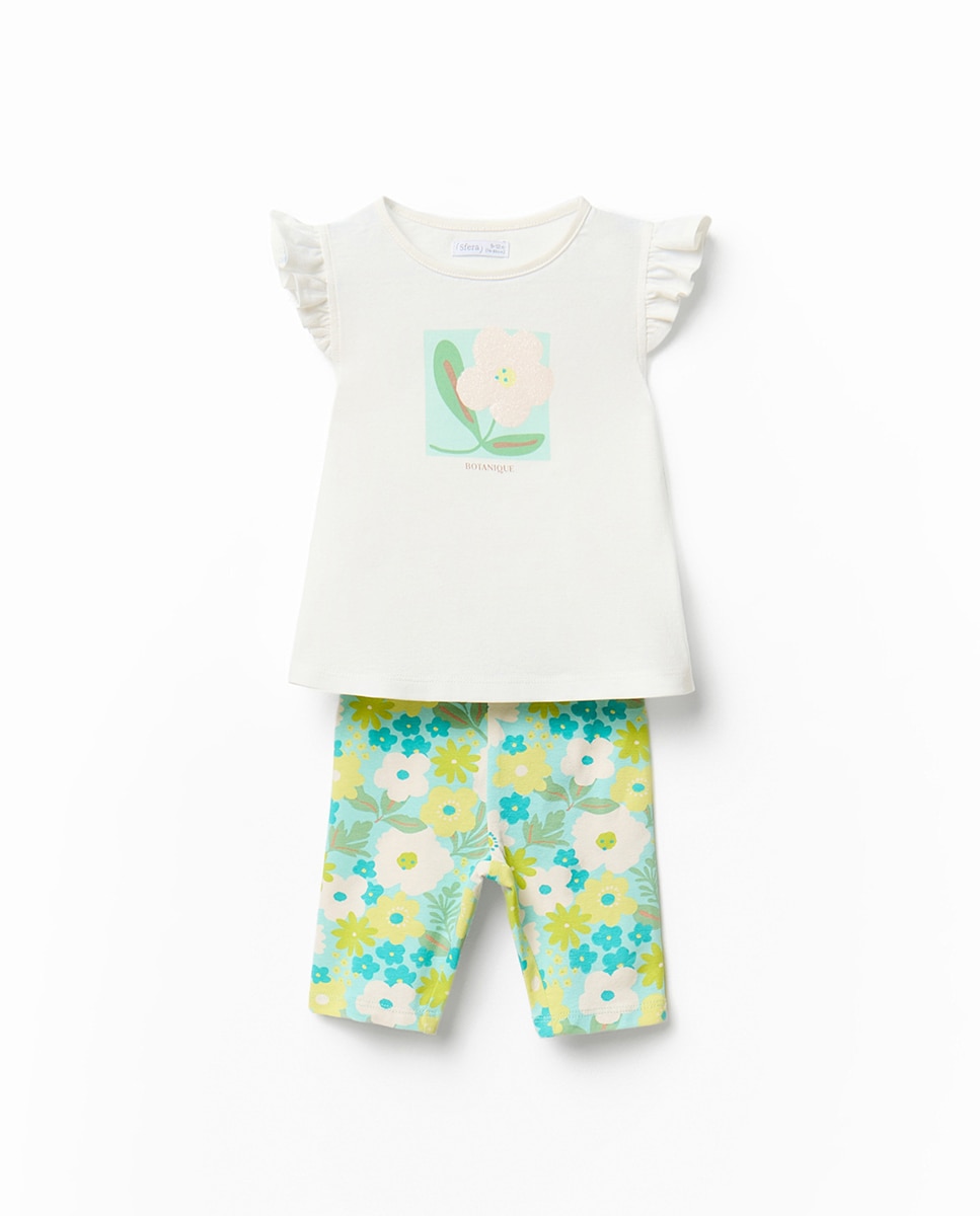 Imagem 0 de Conjunto de Leggings com Flor