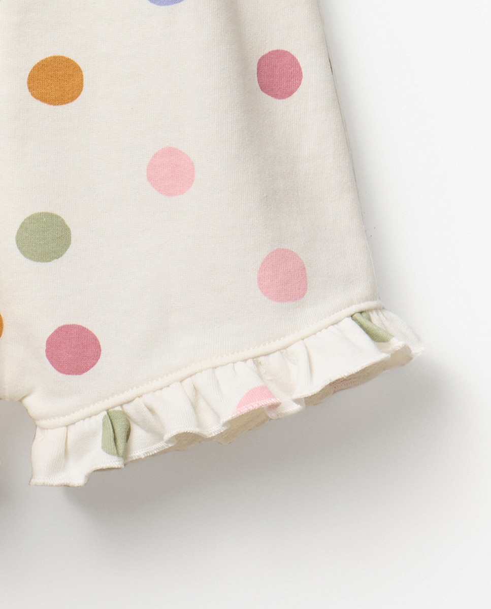 Macacão curto estampado Sfera Cru-6