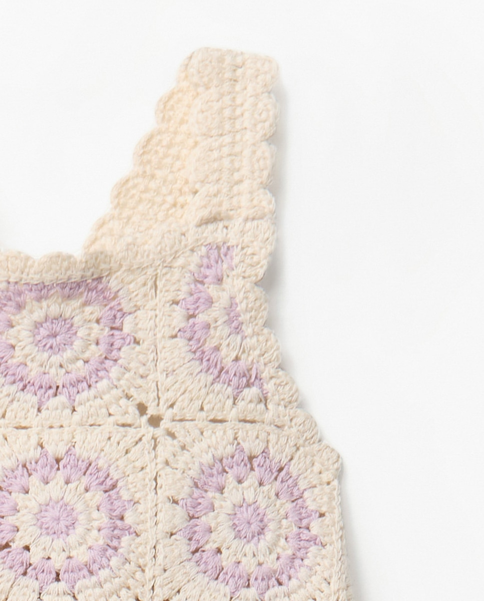 Macacão de Crochet Sfera Bege-2