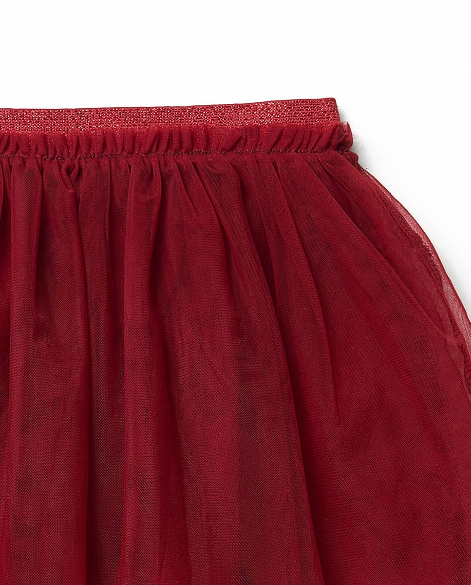 Saia de Tule 600 Vermelho-2