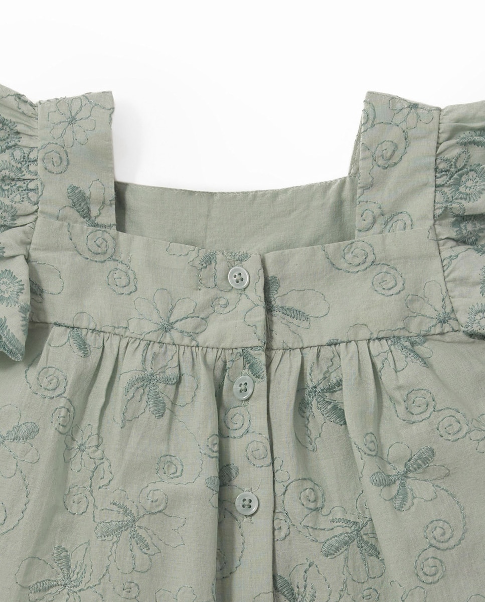 Blusa de Conjunto em Tecido Sfera Azul-claro-8