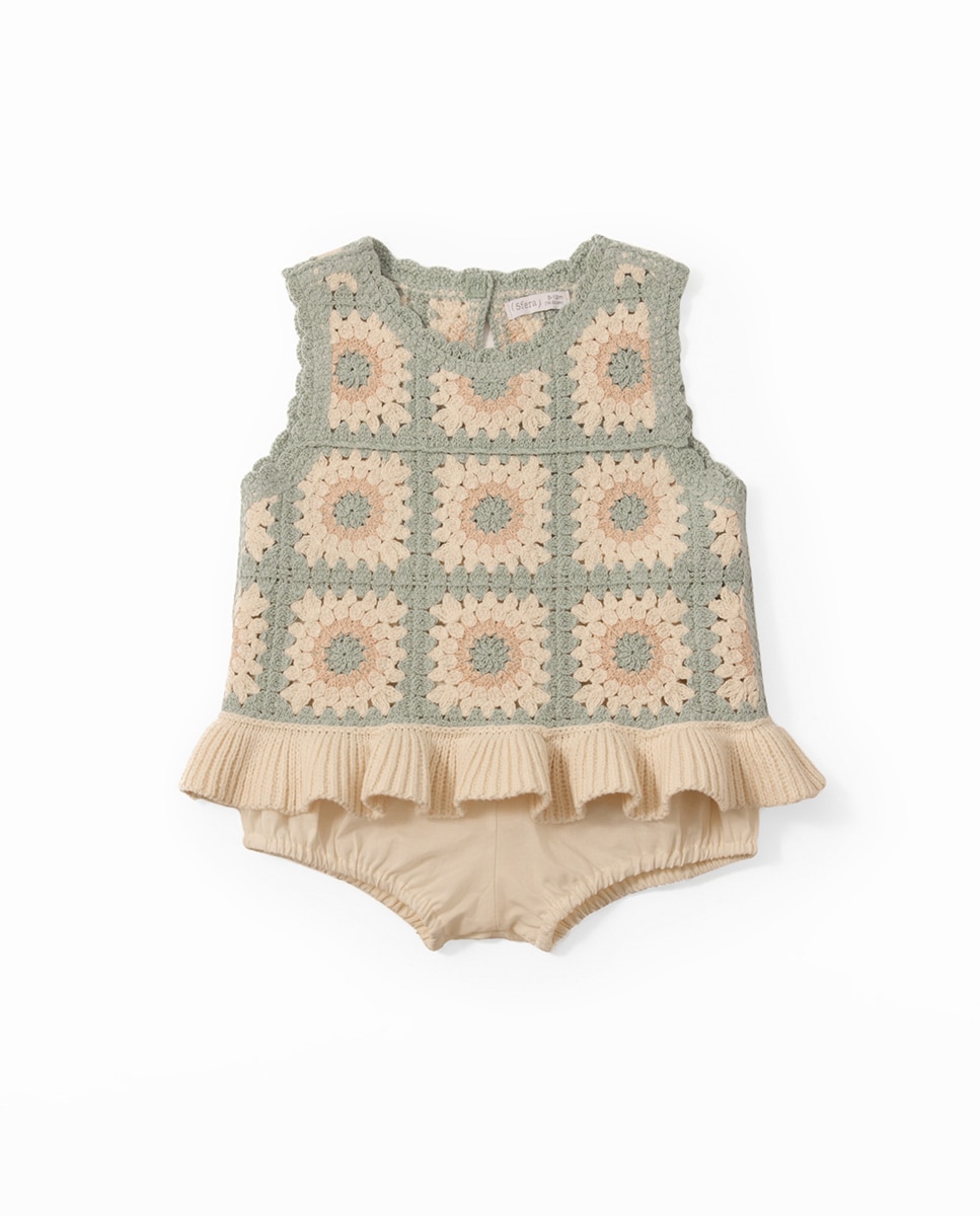 Blusa de Conjunto de Crochet Cru-1