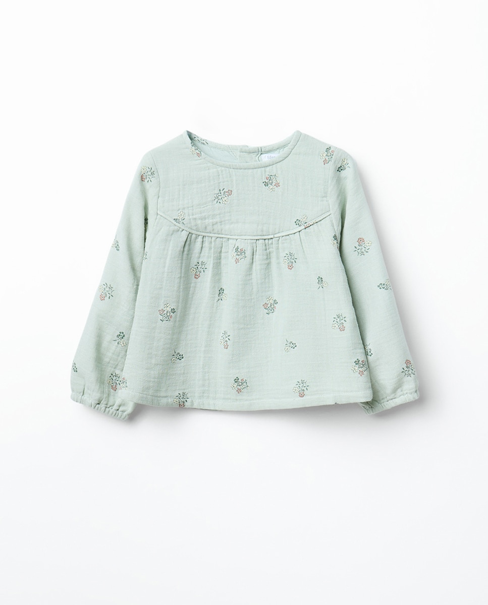 Imagem 0 de Blusa Ondulada com Estampado Floral
