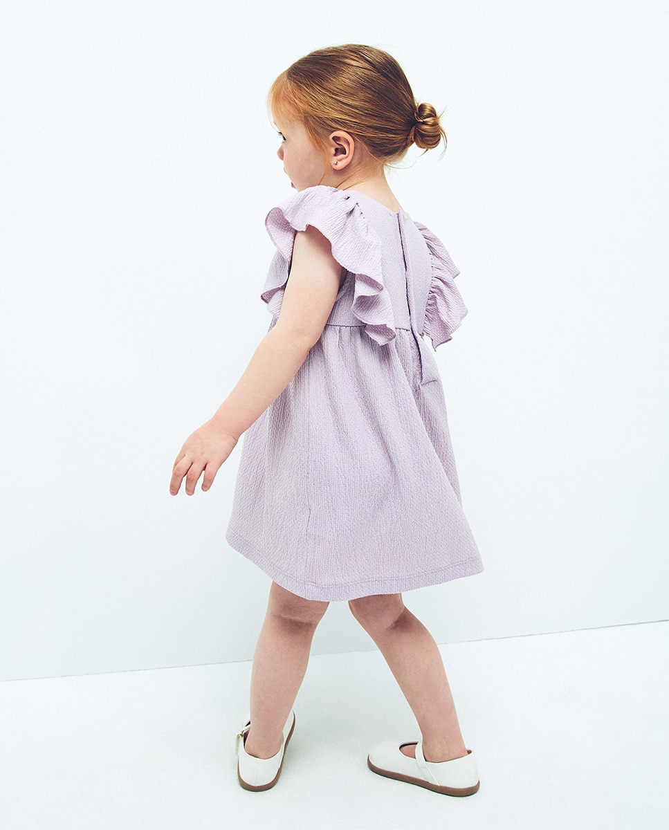 Vestido em Tecido Enrugado Sfera Lavanda-4
