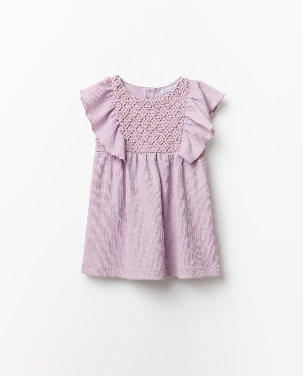 Vestido em Tecido Enrugado Sfera Lavanda-6