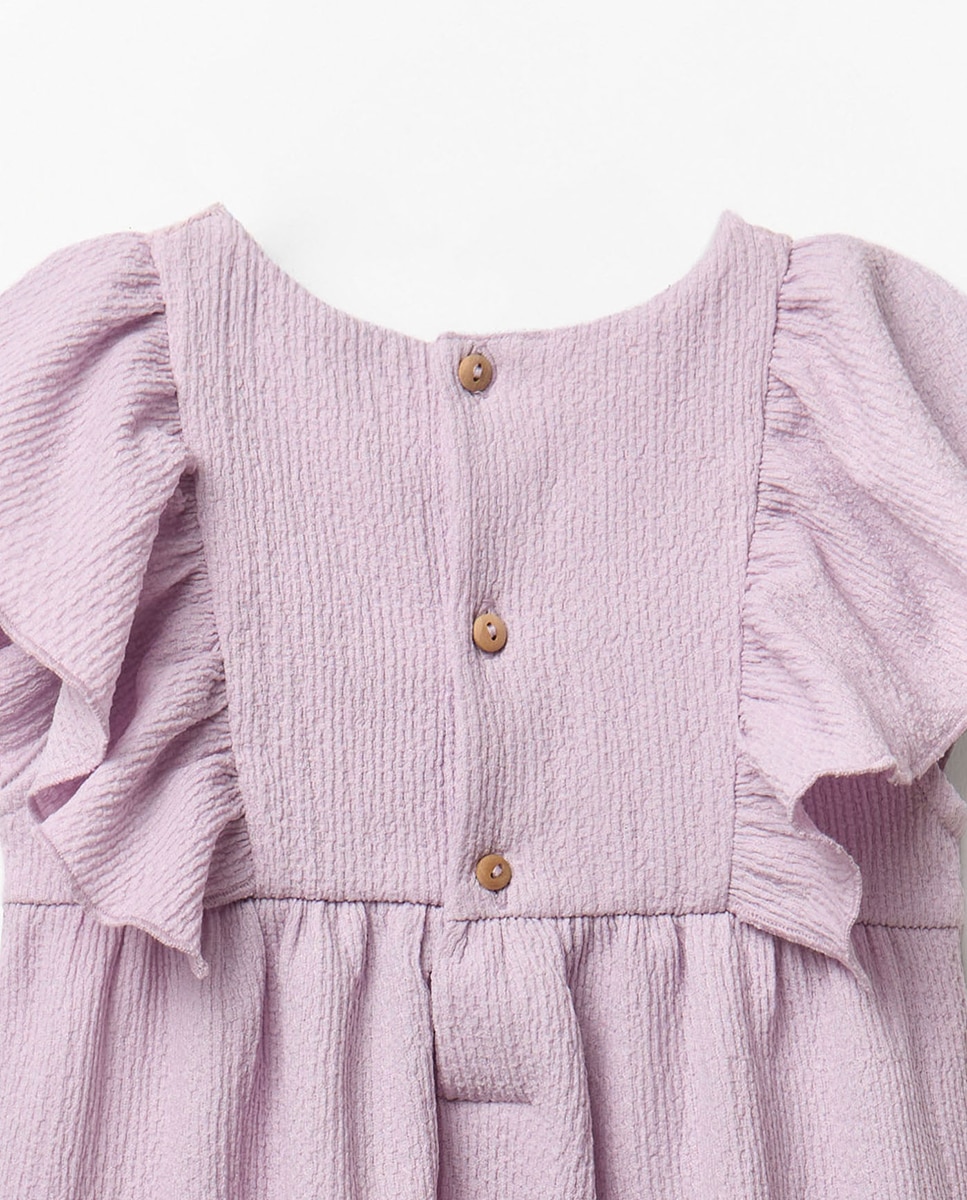 Vestido em Tecido Enrugado Sfera Lavanda-8