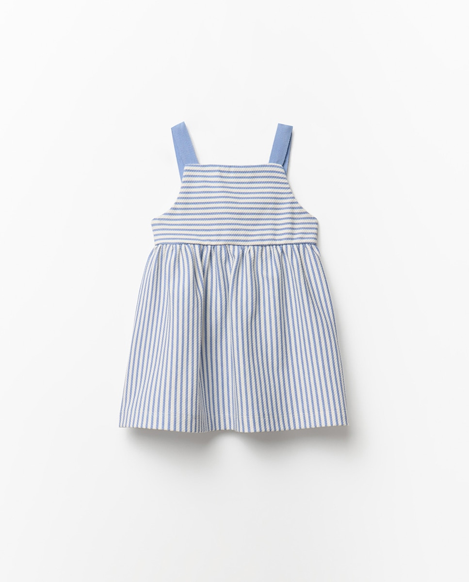 Imagem 0 de Vestido de Piqué às Riscas