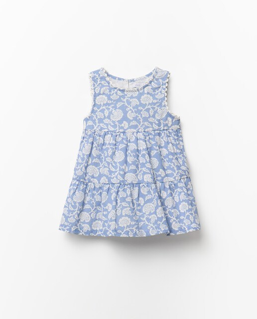 Imagen 0 de Vestido estampado bicolor