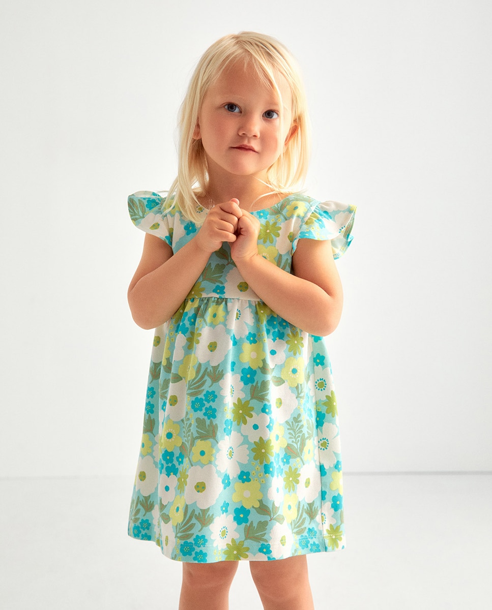 Imagem 0 de Vestido Piqué com Estampado Floral