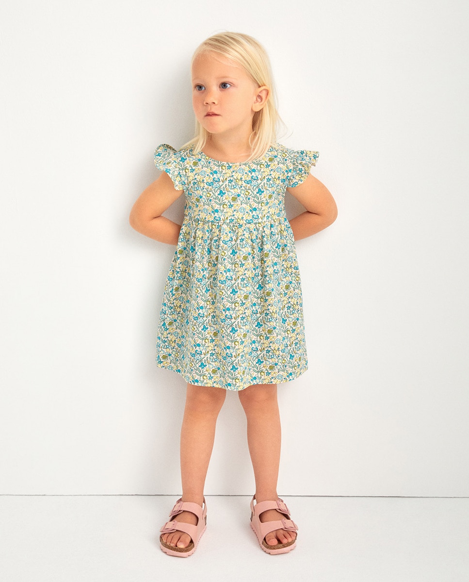 Vestido Piqué com Estampado Floral Sfera Cru-2