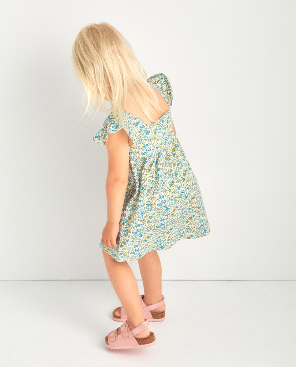 Vestido Piqué com Estampado Floral Sfera Cru-3