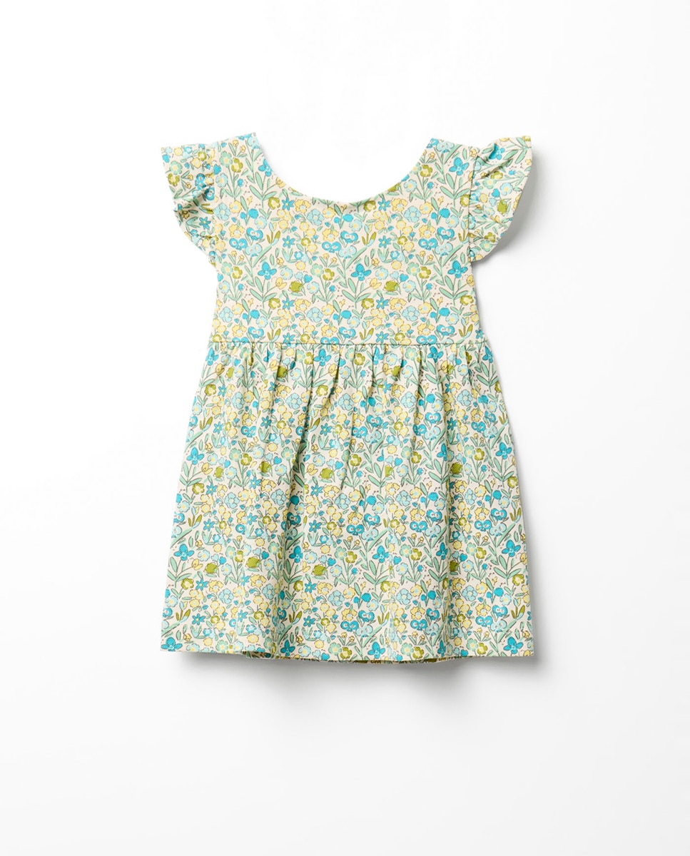 Vestido Piqué com Estampado Floral Sfera Cru-5