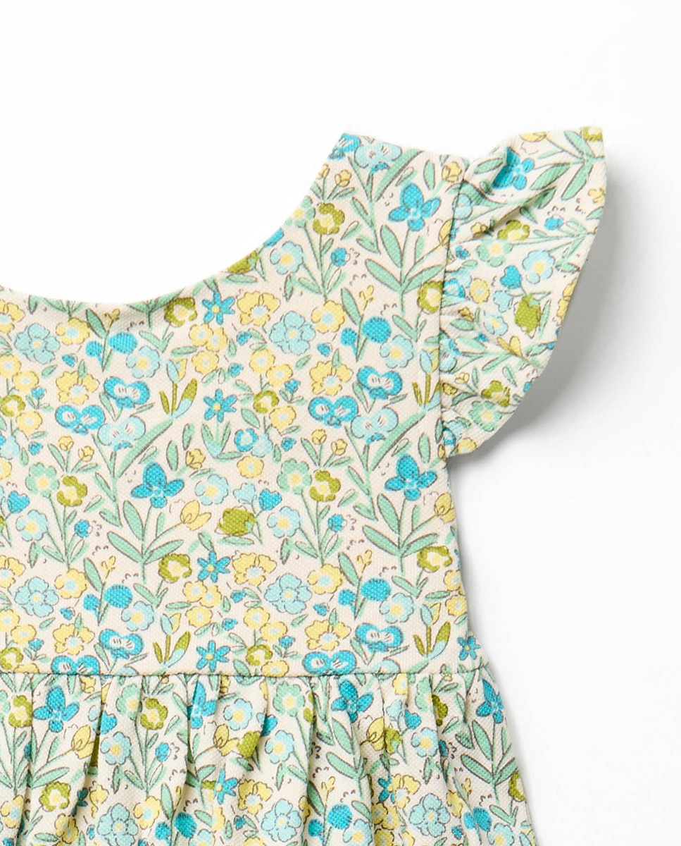 Vestido Piqué com Estampado Floral Sfera Cru-6