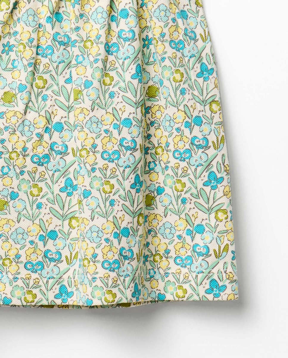 Vestido Piqué com Estampado Floral Sfera Cru-7
