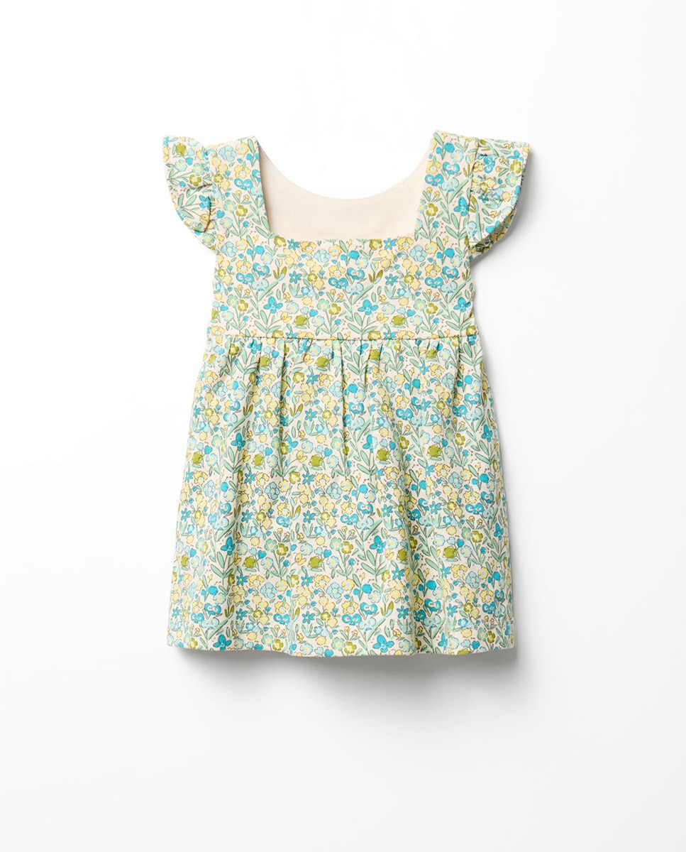 Vestido Piqué com Estampado Floral Sfera Cru-9
