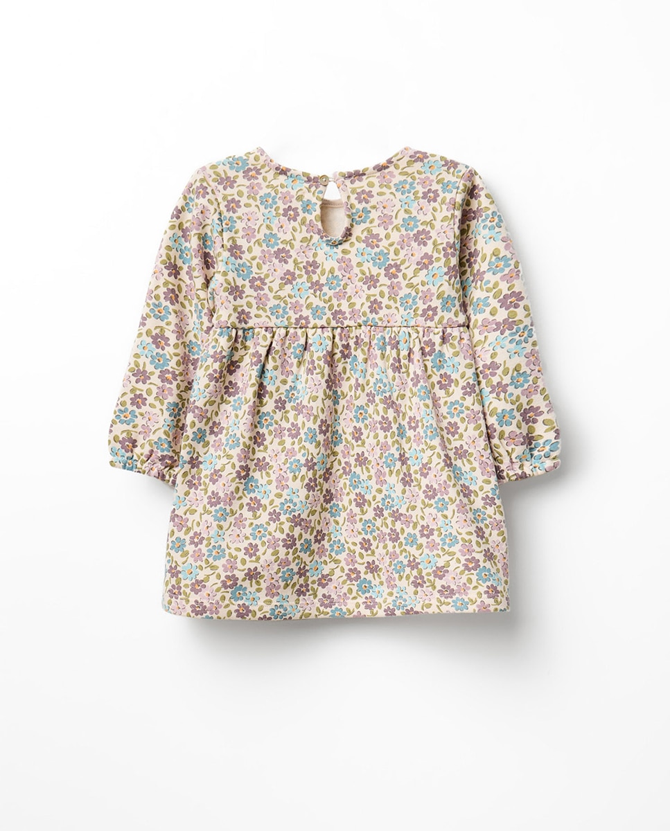 Vestido Básico com Estampado Sfera 120 Cru-4