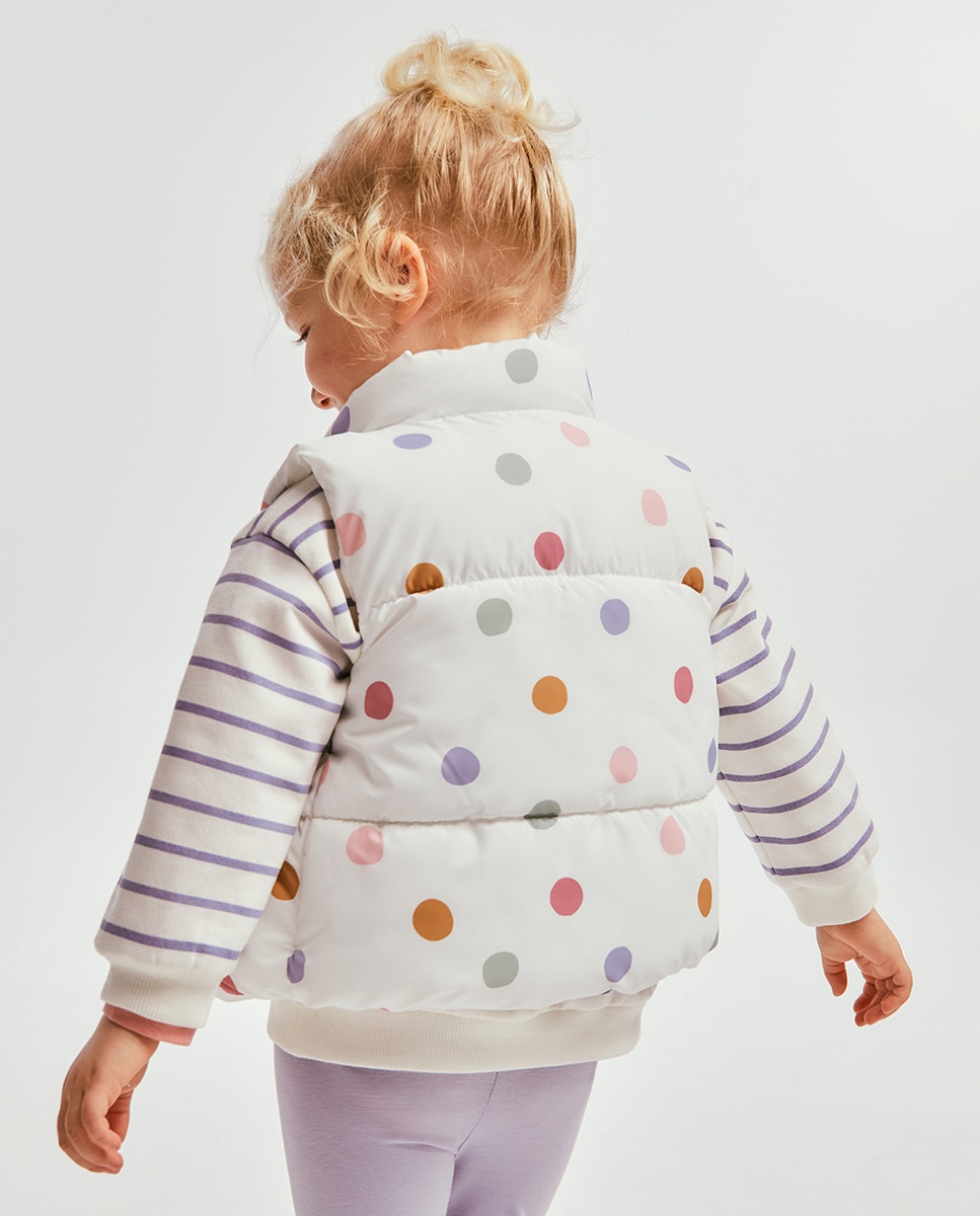 Colete às Bolinhas Cru-3