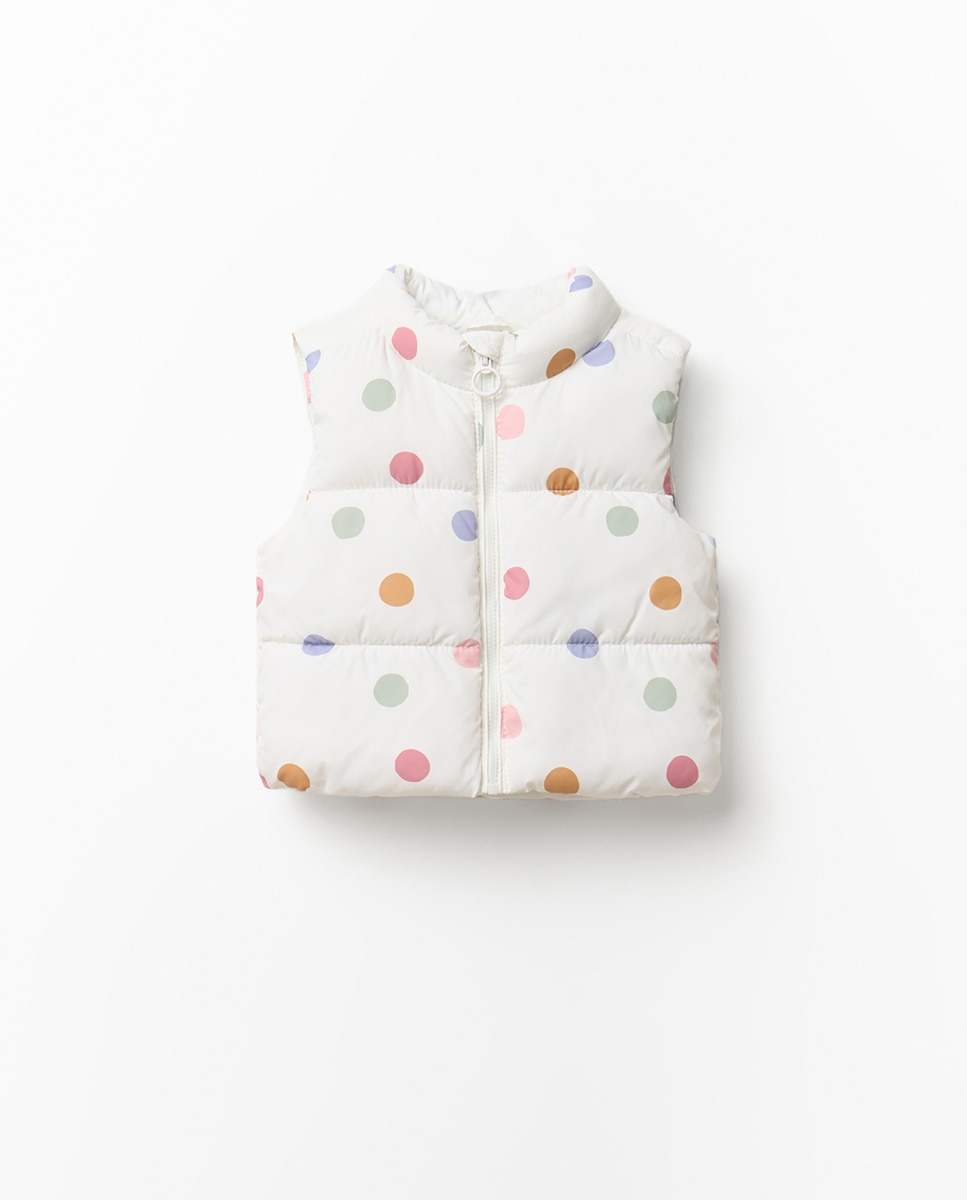 Colete às Bolinhas Cru-4