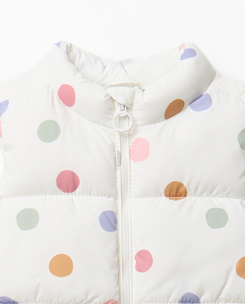 Colete às Bolinhas Cru-5