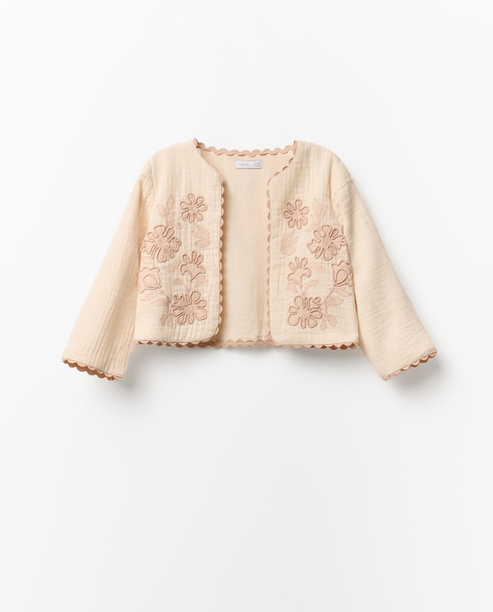 Kimono Ondulado com Bordados Sfera Cru-5