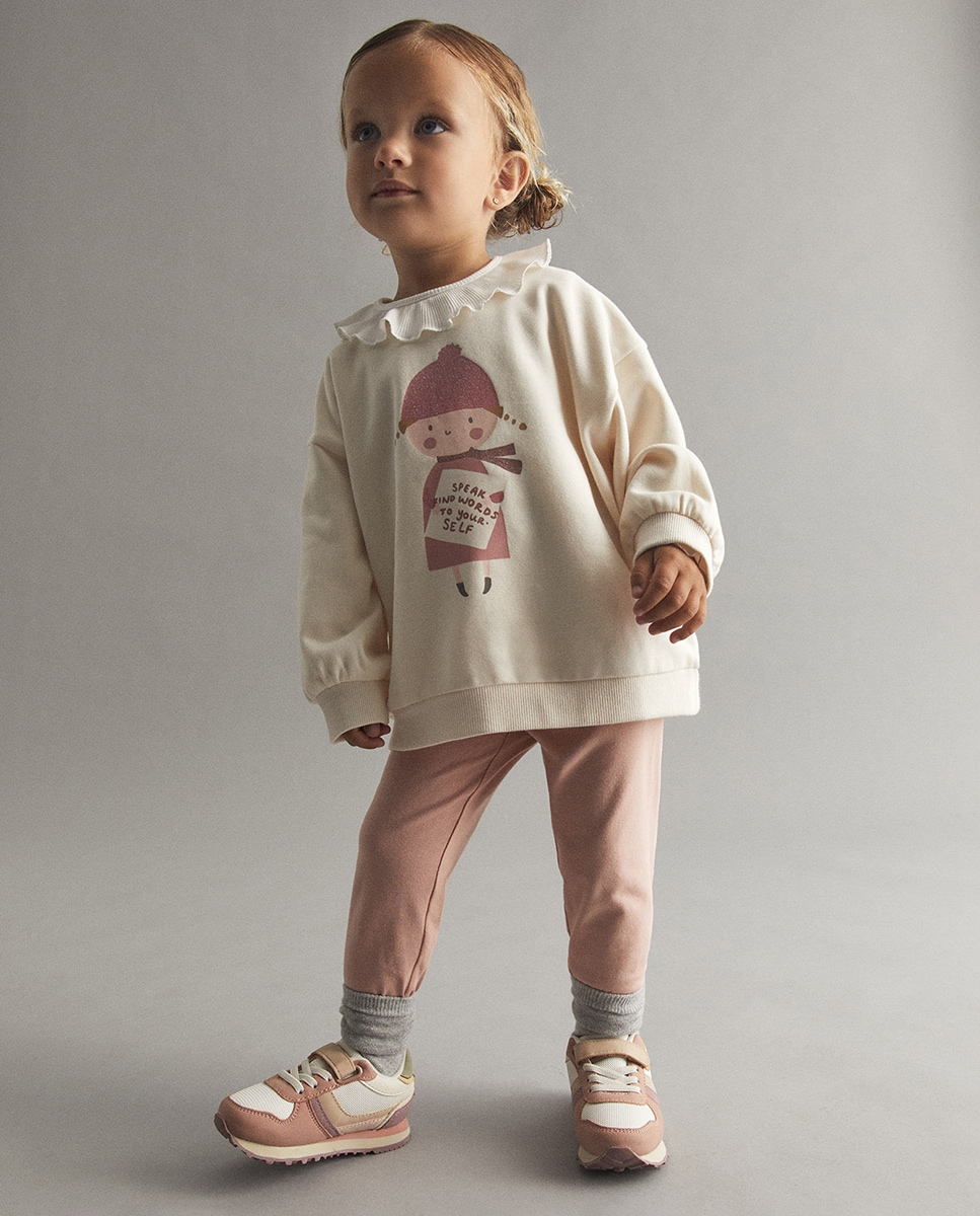 Sweatshirt com Estampado Posicional Cru-2