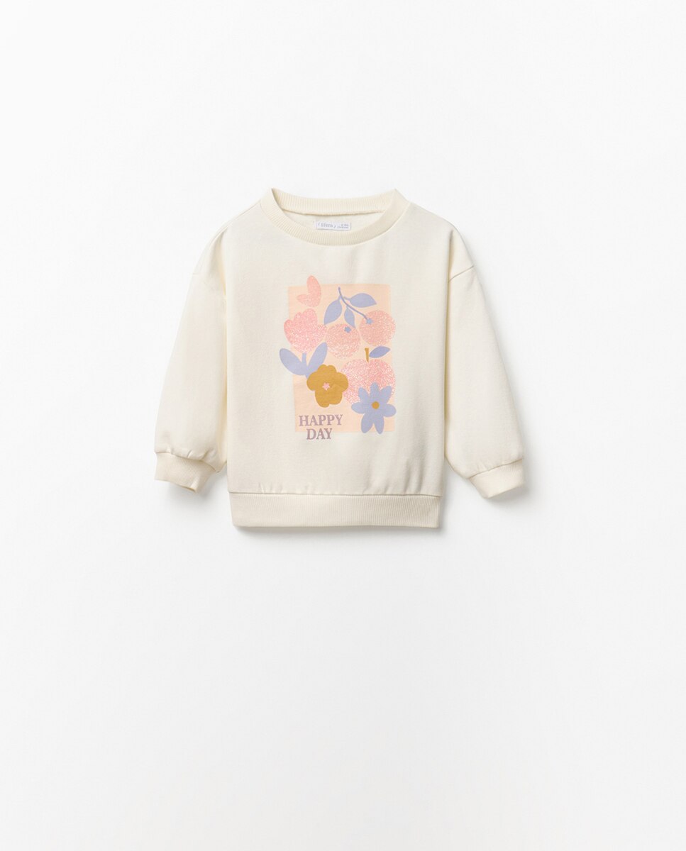 Sweatshirt com Estampado Cru-5