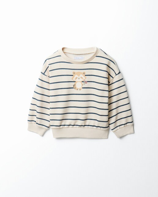 Imagen 0 de Sudadera basic rayas mapache