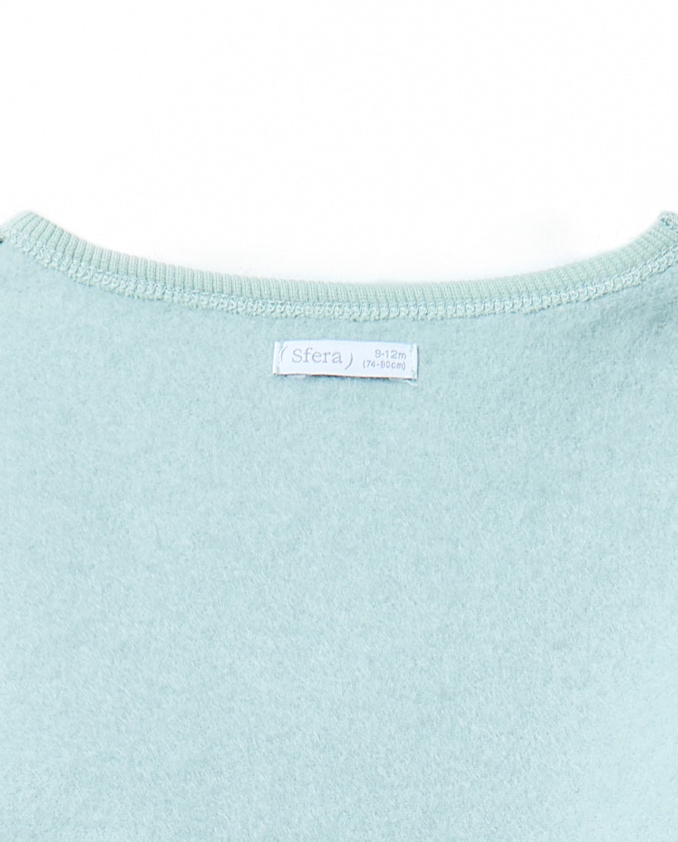 Sweatshirt com Estampado floral e Parte Inferior de Blusa Sfera 510 Verde Claro-3