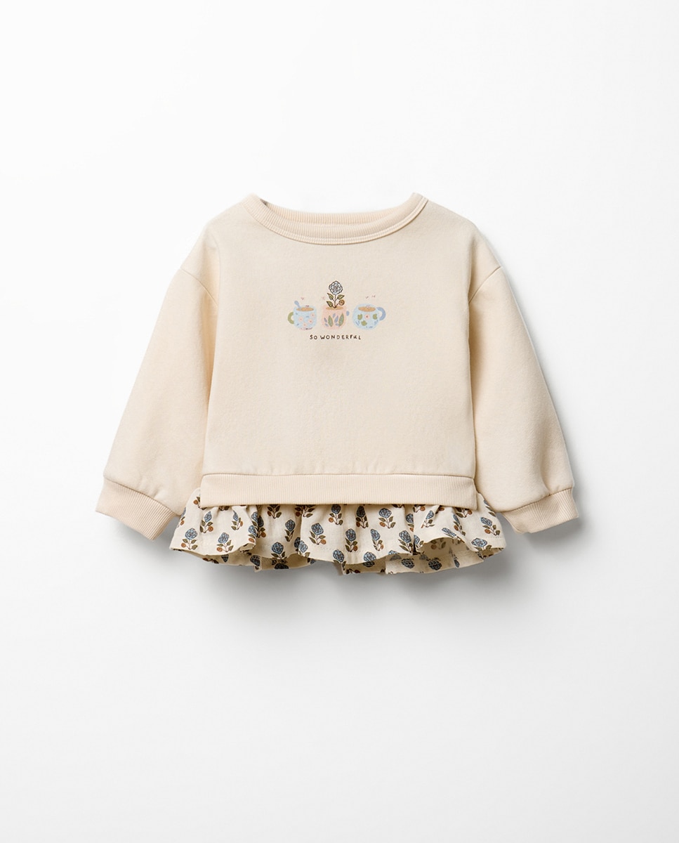 Sudadera tazas bajo blusa - Sfera - 120 Crudo 120 Crudo-1
