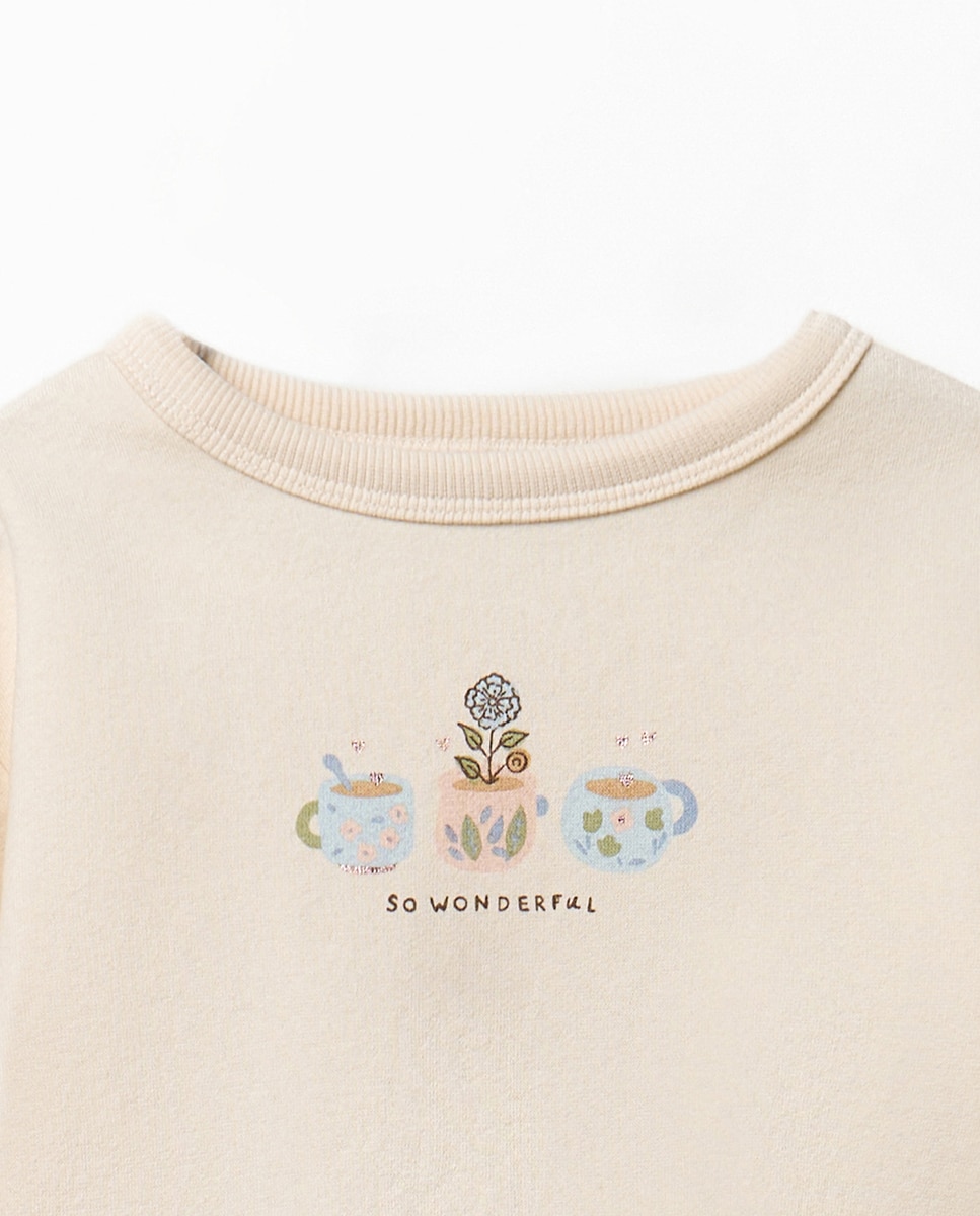 Sudadera tazas bajo blusa - Sfera - 120 Crudo 120 Crudo-2