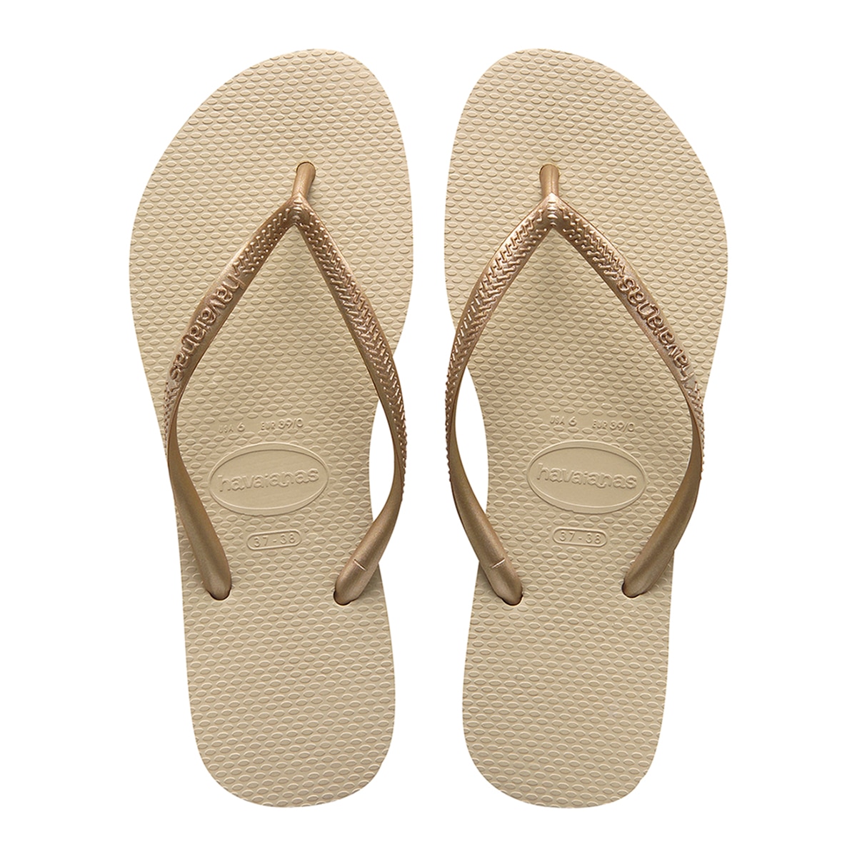 Imagen 0 de Chanclas de dedo de mujer Slim Havaianas Dorado
