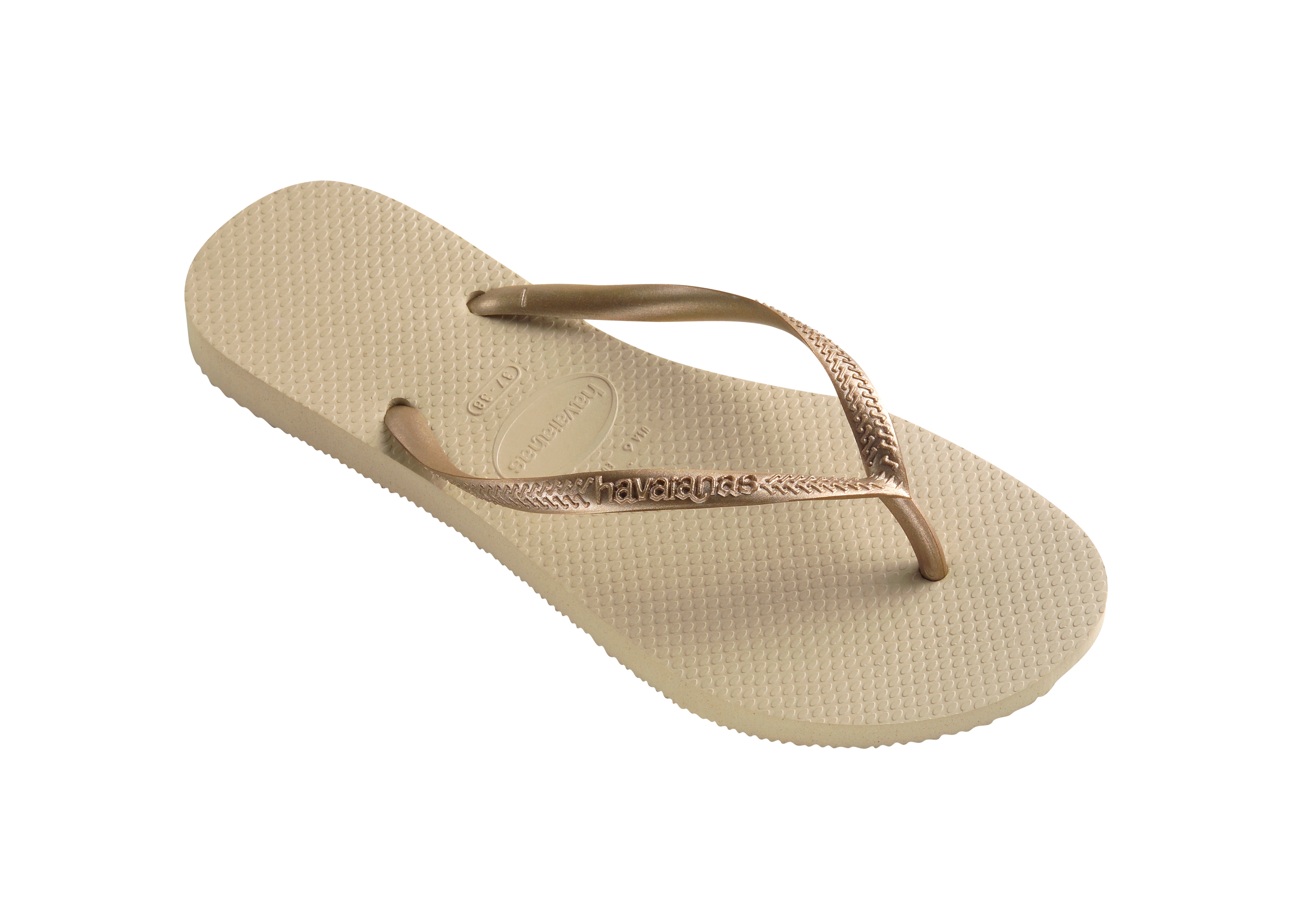 Chanclas de dedo de mujer Slim Havaianas - Dorado Dorado-2