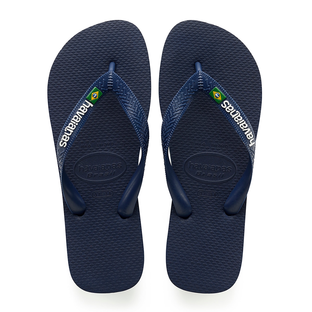 Imagen 0 de Chanclas de dedo unisex Brasil Logo Havaianas Azul marino