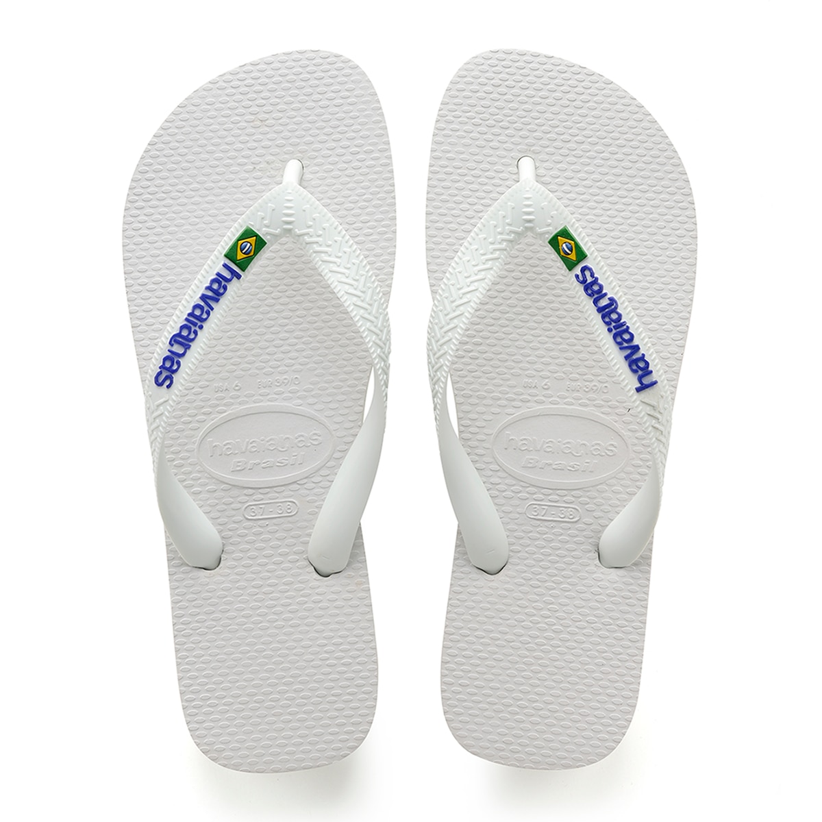 Imagen 0 de Chanclas de dedo unisex Brasil Logo Havaianas Blanco