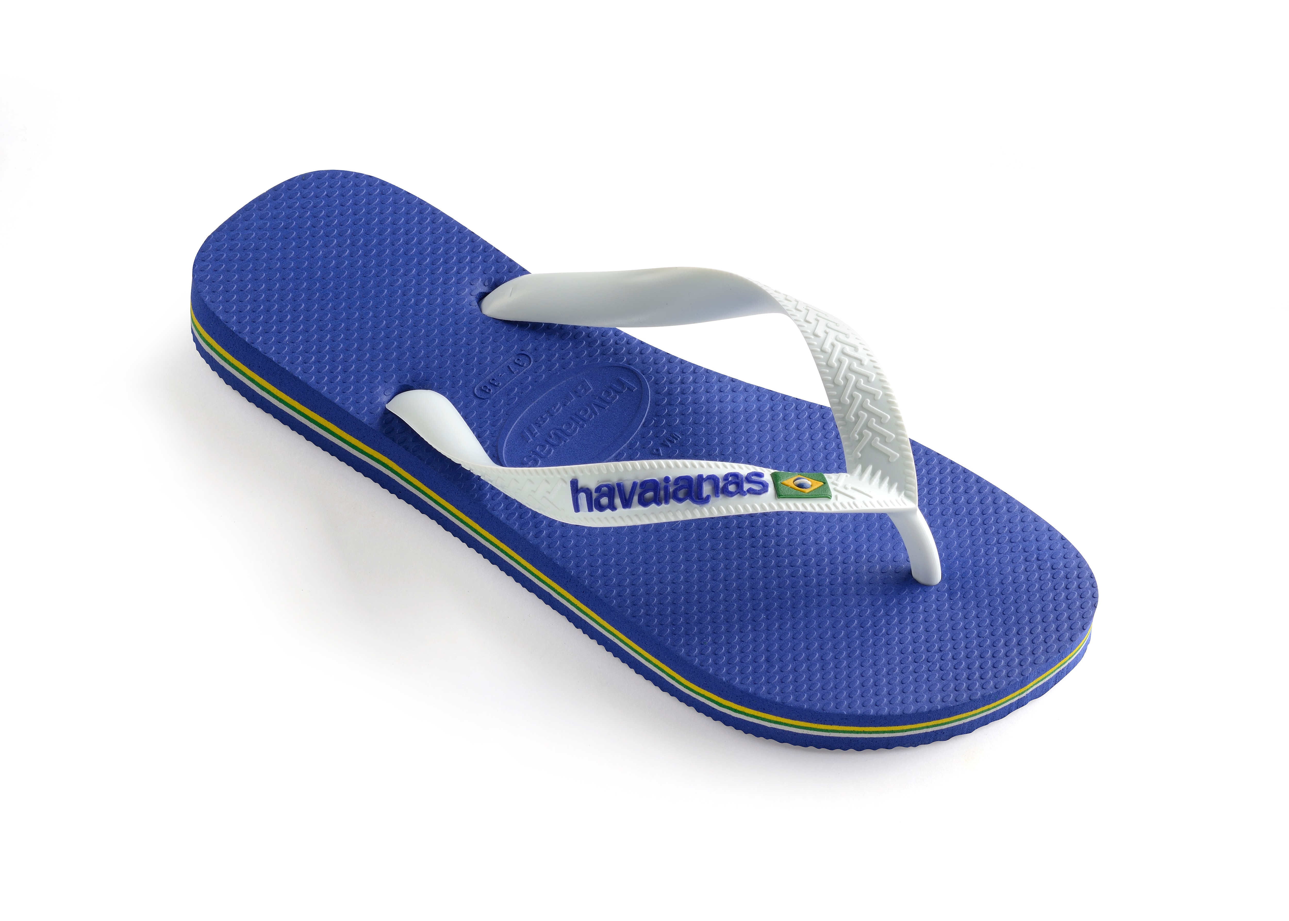 Chinelos unissexo Brasil Logo Azul / Branco-2