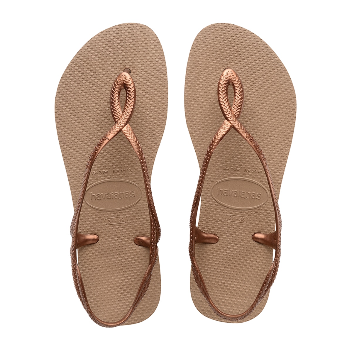 Imagen 0 de Sandalias de playa de niña Luna Havaianas Dorado
