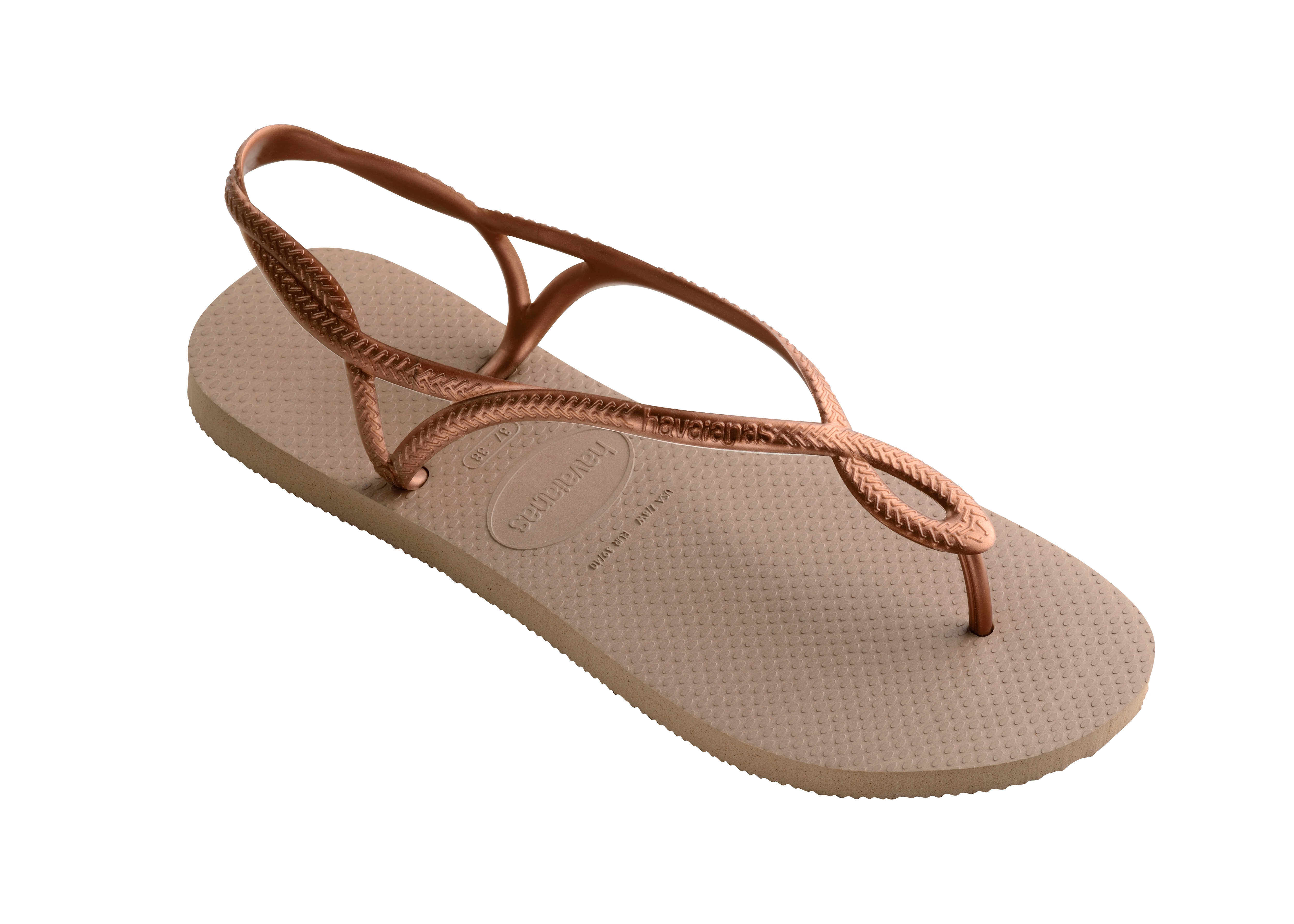 Sandalias de playa de niña Luna Havaianas - Dorado Dorado-2