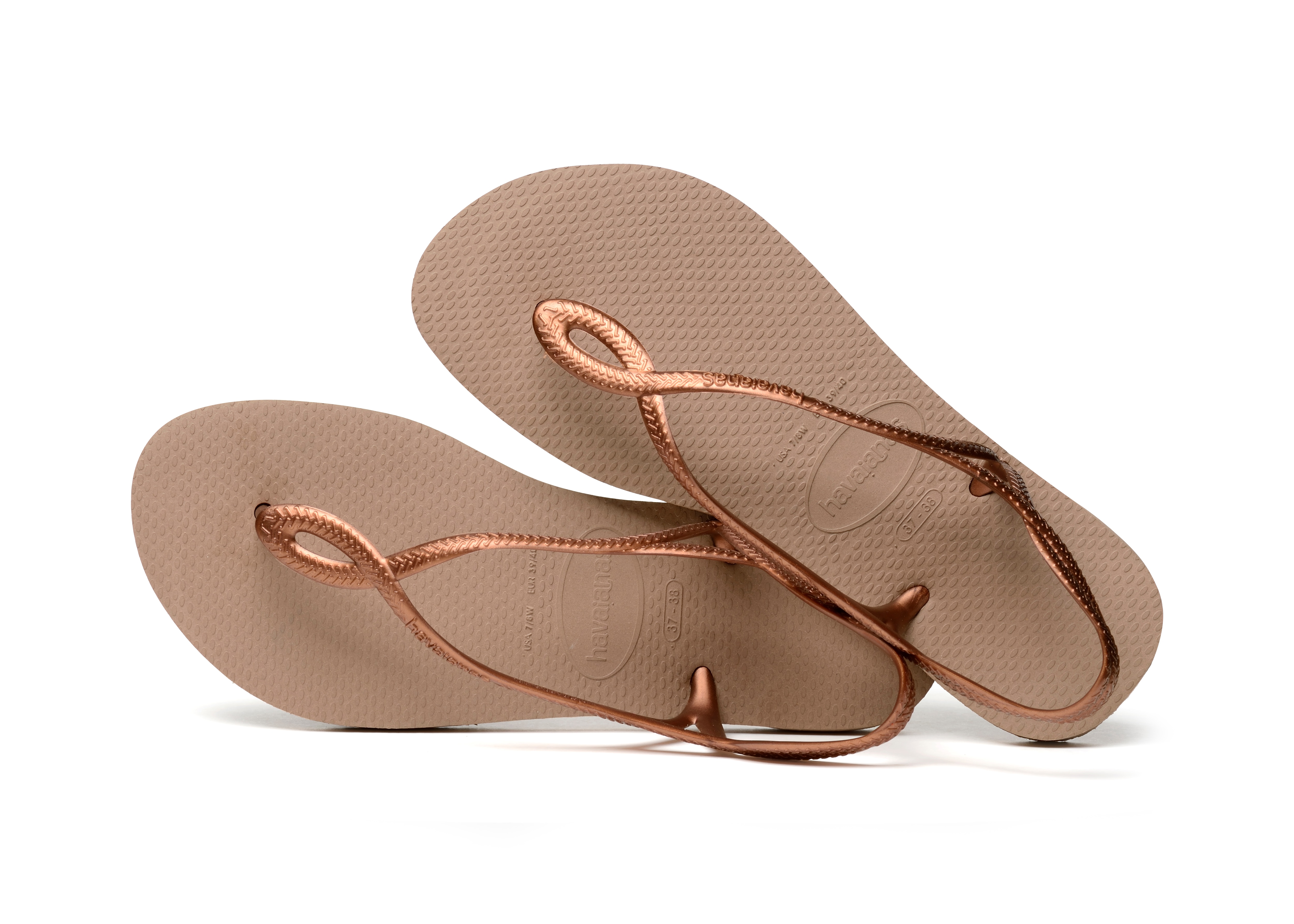 Sandalias de playa de niña Luna Havaianas - Dorado Dorado-5