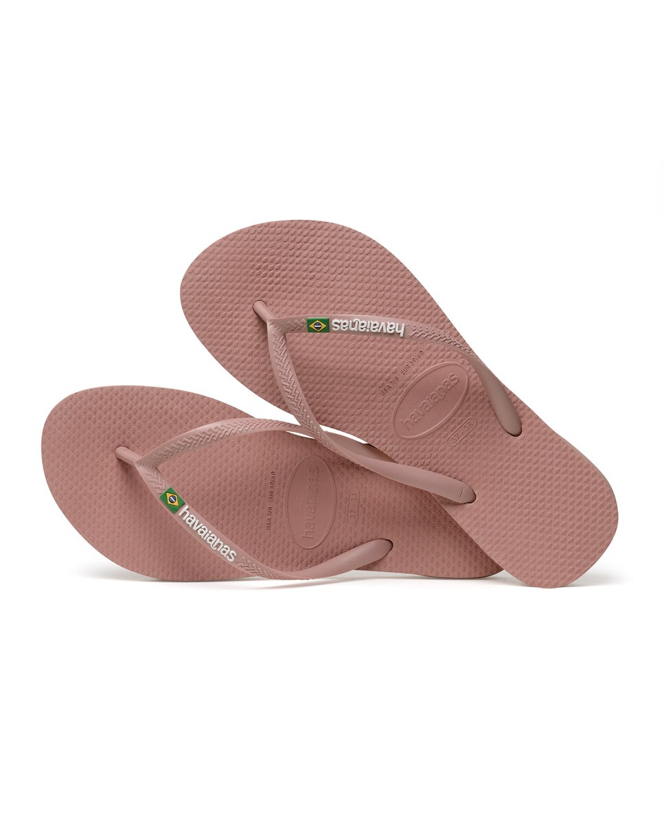 Chinelos Slim Brasil Logo Rosa-4