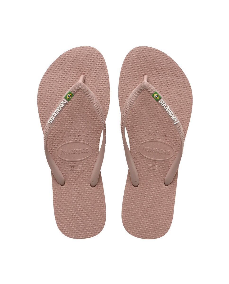 Chinelos Slim Brasil Logo Rosa-5