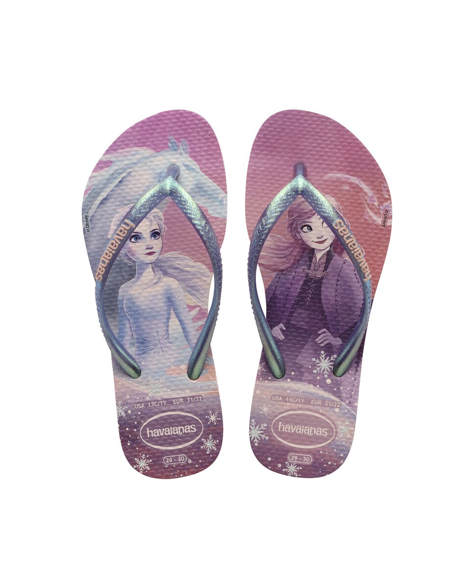 Chinelos de Dedo de Criança Kids Slim Frozen Rosa-2