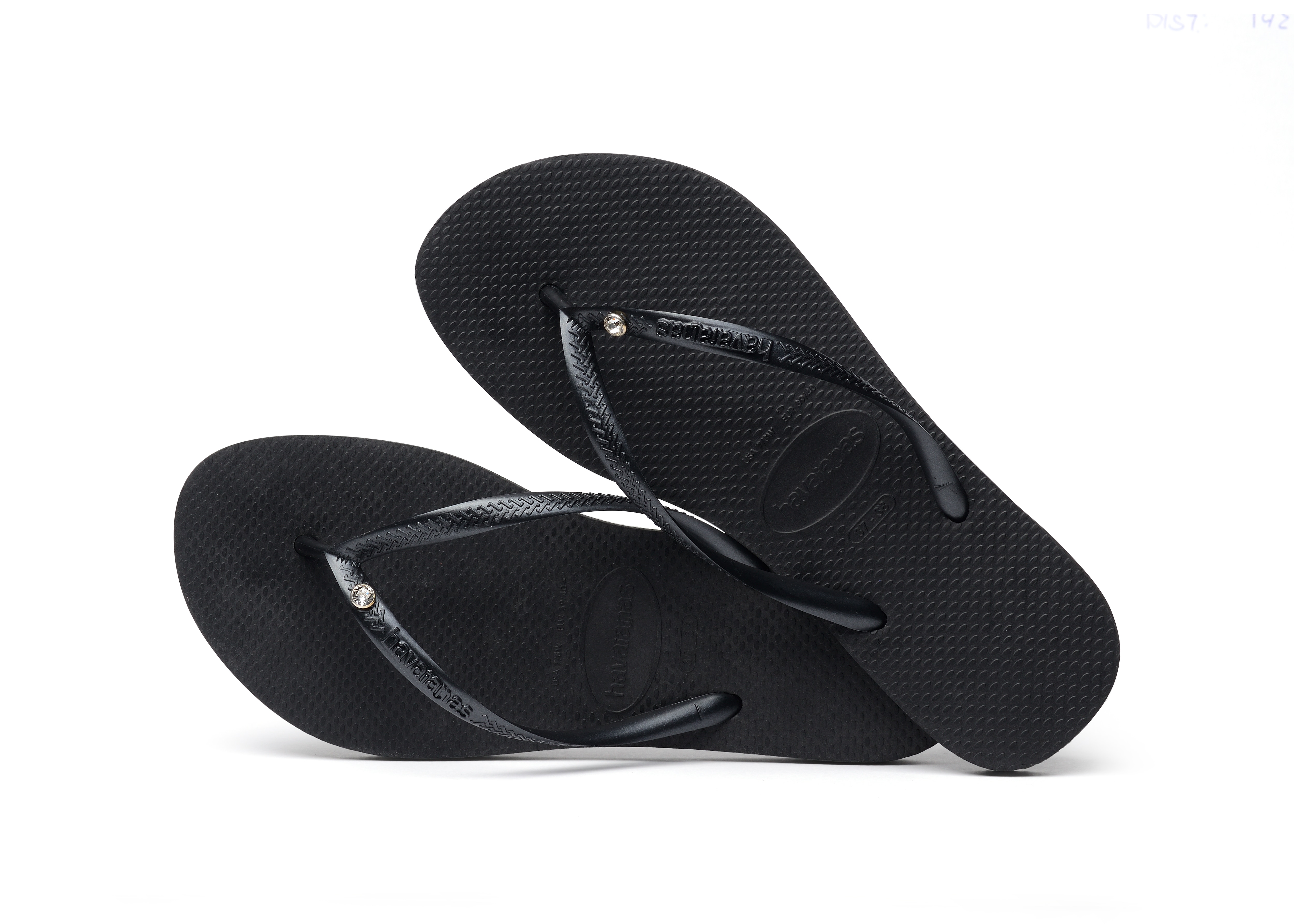 Chinelos de Dedo de Mulher Slim Crystal SW II Havaianas Preto-4