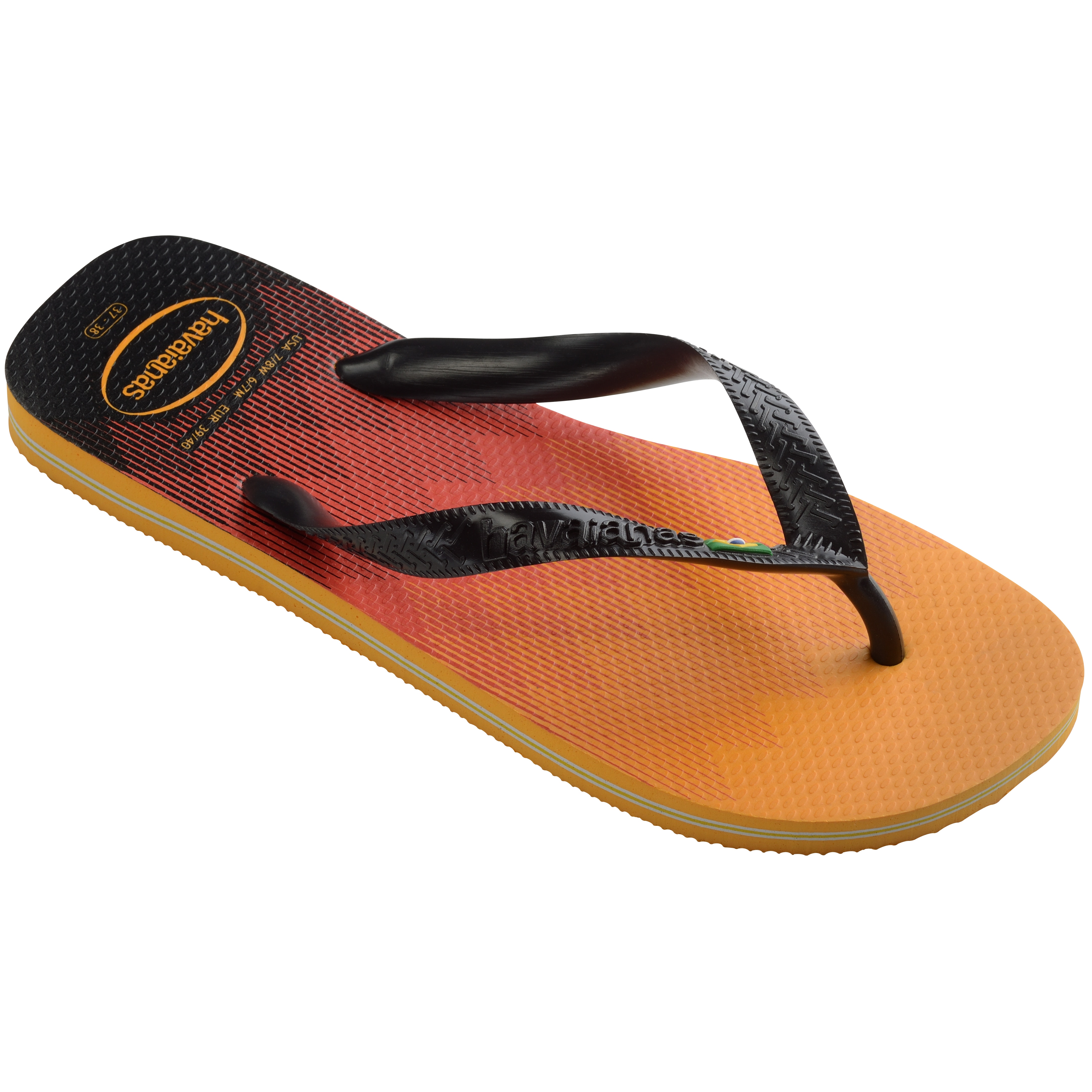 Chinelos unissexo Brasil Fresh Laranja-2