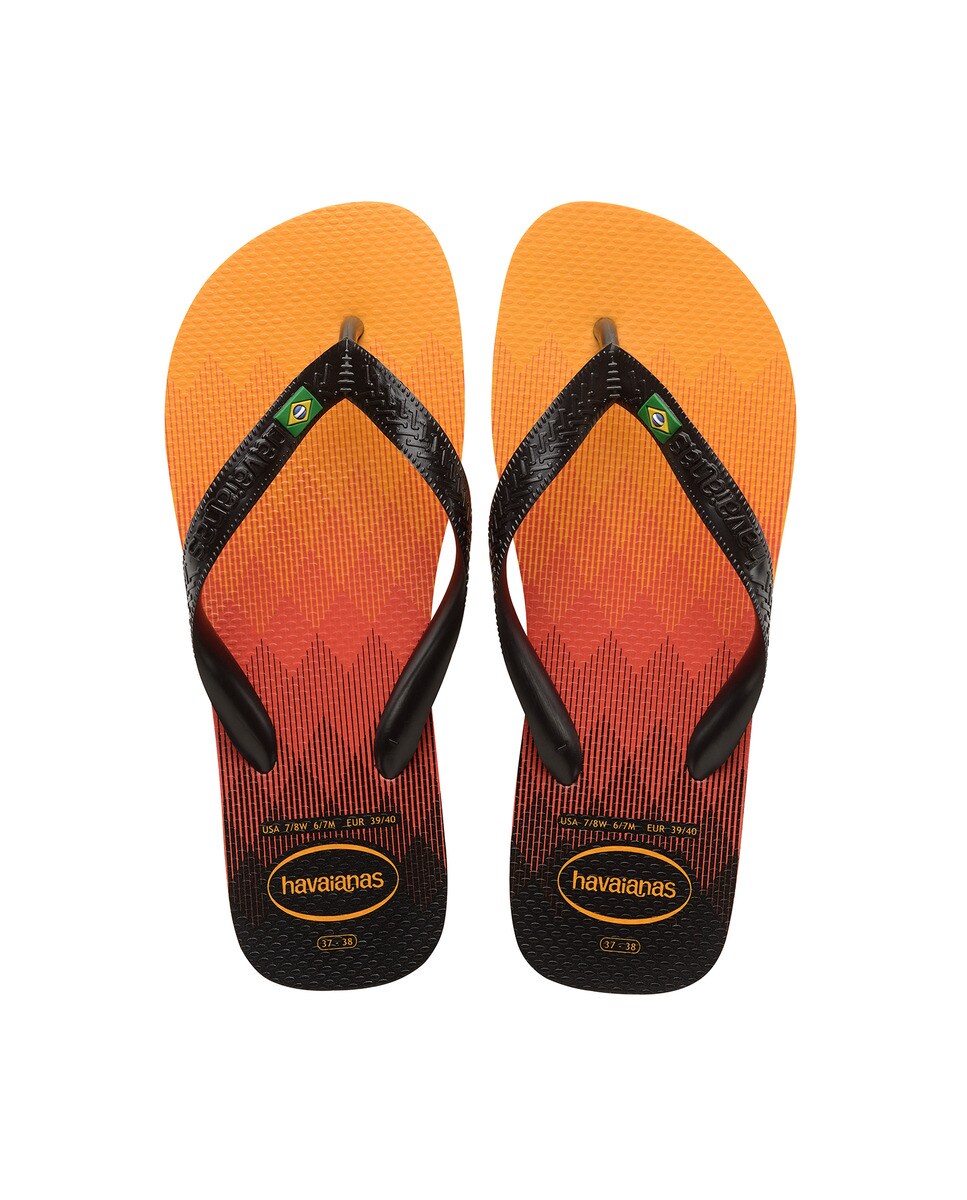 Chinelos unissexo Brasil Fresh Laranja-3